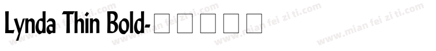 Lynda Thin Bold字体转换